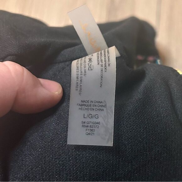 Raisins Blue Floral Ruffle Porta Del Sol Margarita Bikini Top Size Large - Picture 5 of 8